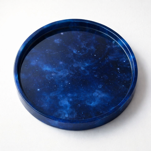 Elegante Bandeja de Servir de Resina con Efecto Mármol Marrón, Forma Redonda, para Mesa de Comedor, Cocina y Uso Doméstico - Product Image 3