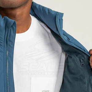 Veste d'hiver matelassée pour homme fabriquée au Pakistan, confortable, col montant, doublure douce, légère, respirante, logo sur le devant, en vente en ligne - Product Image 6