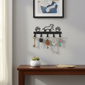 Porta llaves de metal con forma de pata de perro, para montar en la pared, con 5 ganchos, decorativo, para la entrada del hogar. - Product Image 6