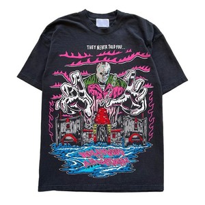 T-shirt unisexe surdimensionné en coton 100% de haute qualité pour l'été, manches courtes, streetwear, poids lourd, uni, pour hommes, 300g - Product Image 2