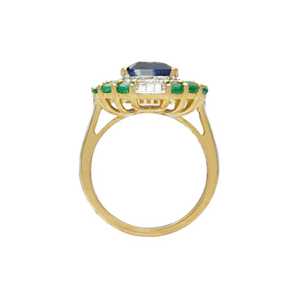 Anillo de Cianita Azul, Plata de Ley 925, Chapado en Oro de 14K, Gema Verde, Joyería de Lujo Hecha a Mano, Regalo Elegante para Mujer - Product Image 3