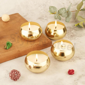 Petite bougie en métal parfumée pour bougies chauffe-plat, idéale pour les fêtes de Noël, Pâques, anniversaires, la Saint-Valentin et Diwali - Product Image 2