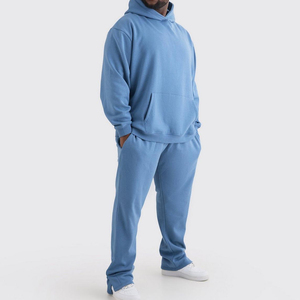 Fabricante de Ropa al por Mayor, Conjunto Deportivo Extra Grande para Hombre, Felpa de Algodón, Logotipo Personalizado, Conjunto Deportivo Informal de Gran Peso - Product Image 3