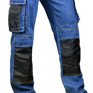 Pantalones Cargo de Hombre de Cintura Media Estilo Urbano con Múltiples Bolsillos Personalizados, Pierna Recta, Holgados, Estilo Paracaídas, Tipo Overol de Carpintero - Product Image 3