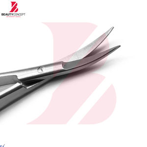 Ciseaux de beauté à ressort en acier inoxydable, nouvelle arrivée, à pointe incurvée, pour broderie, couture, cils et sourcils, pour la coupe et le façonnage - Product Image 3