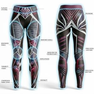 Apparel Accessories Custom Printed Logo Design Yoga Leggings Seamless Fitness Gym Running Stretch <b>Tummy</b> <b>Control</b> Workout Pants - Product Image 2