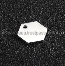 Pendentif hexagonal vierge en acier inoxydable, durable, pour gravure, estampage, fabrication de bijoux et étiquettes nominatives personnalisées - Product Image 4