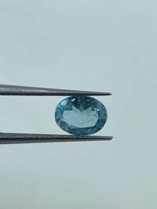 Aigue-marine naturelle, pierre précieuse de haute qualité, bleu ciel, taille ovale, 1,35 carats, 6x8mm, export, pierres brutes, fourniture d'usine, nouvelle arrivée, fait main - Product Image 3
