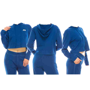 Sweat à capuche long en coton de haute qualité pour femmes Logo personnalisé imprimé modeste pull sweat avec col à capuche d'hiver - Product Image 6