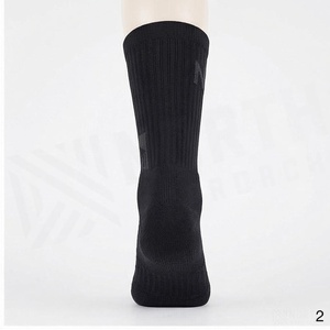 North Approach Crew <b>Socks</b> <b>Black</b> Letter Pattern Breathable Knitted for Adults Summer Casual Wear - Product Image 2