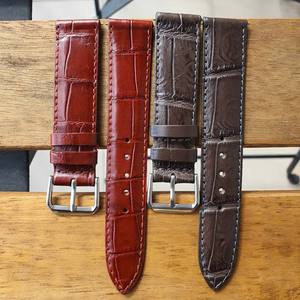 OEM ODM pour bracelets de montre intelligents de luxe en cuir 18 mm 19 mm 22 mm, fermoir papillon réglable, bracelet de montre professionnel - Product Image 2