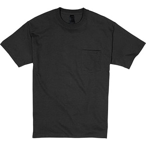 T-shirts homme grande taille de haute qualité, 100% coton, noirs, avec poches, design de logo personnalisé, t-shirt unisexe uni - Product Image 1