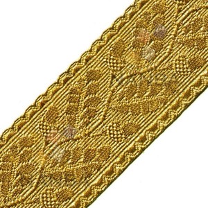 Cinta de Hilo Metálico Dorado con Trenzado y Patrón Geométrico para Decoración de Prendas - Product Image 5