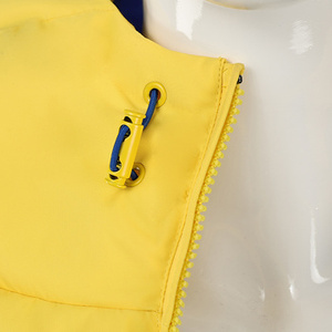 <b>Women's</b> Yellow Hooded Puffer Jacket Short Quilted Zipper <b>Winter</b> <b>Coat</b> - Product Image 3