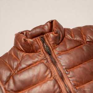 Leather Bomber <b>Jacket</b> <b>Summer</b> Streetwear Zipper Closure Stand Collar Solid Pattern Canvas Fabric - Product Image 3