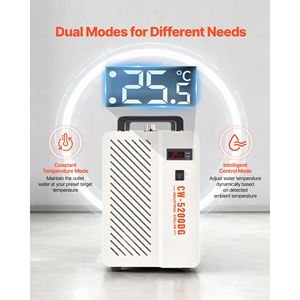Enfriador de Agua Industrial de 5460 BTU/h, Tanque de 1.8 Galones, Bomba de 3.4 GPM, Sistema de Enfriamiento por Compresor, Capacidad del Tanque de 1.8 Galones, 3.4 GPM - Product Image 4
