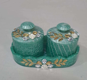 Artizon Studio Handcrafted Round Resin Dry Fruit Jar <b>Set</b> Non-Toxic & Eco-Friendly Classic Design Camping Use Made Uttar Pradesh - Product Image 3