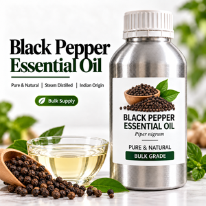 Aceite Esencial de Pimienta Negra Premium, Proveedor Mayorista, Fabricante, Exportador, Aceite de Piper Nigrum a Granel - Product Image 1