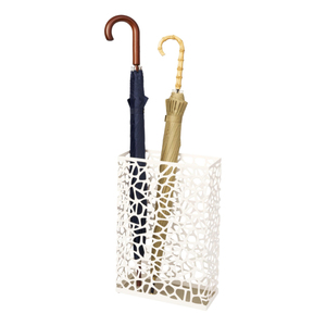 Porte-parapluies moderne en métal ajouré géométrique, fin et minimaliste, pour entrée, maison, bureau, ou comme bac de rangement d'angle - Product Image 1