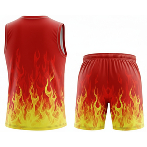 Uniforme de Voleibol Rojo Sólido sin Mangas, Transpirable, Sublimado, de Secado Rápido, para Entrenamiento en Equipo - Product Image 6