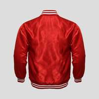 Veste bomber en satin personnalisée avec broderie, veste matelassée en satin de soie, veste de baseball, Pakistan
