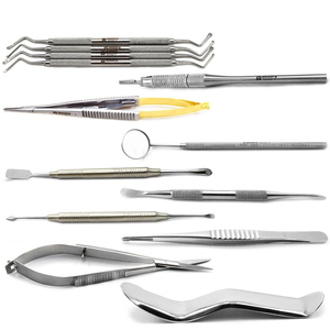 Kit d'instruments de micro-chirurgie dentaire manuels en acier inoxydable pour la parodontie - Product Image 1