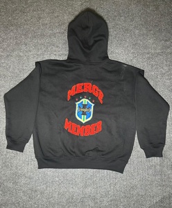 Sweat-shirt à capuche zippé noir pour homme, 100% coton, hiver, avec patch brodé, veste à capuche décontractée, streetwear, ODM - Product Image 3