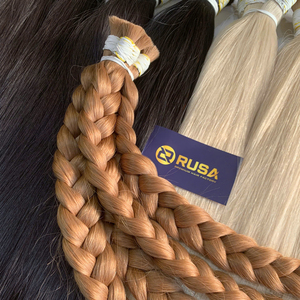 Extensiones de Cabello Humano al por Mayor, Rubio Claro, Negro, Marrón, Liso, Cabello Virgen Eslavo, Super Double Drawn, Color de Moda - Product Image 4
