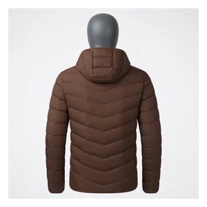 <b>Men</b> <b>Puffer</b> Jacket Winter Outerwear Hooded Casual Warm <b>Coat</b> Zipper Pockets <b>Long</b> Sleeve Solid Color Thick Thermal Windproof - Product Image 2