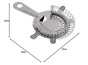 Colador de cócteles de acero inoxidable de grado alimenticio, herramienta de barra resistente para uso doméstico, en pubs y por parte de bartenders. - Product Image 2