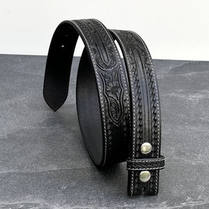 Ceintures en cuir véritable faites à la main avec des outils artisanaux, couleur personnalisée, design pliable classique, finition en cuir naturel, style western élégant - Product Image 1