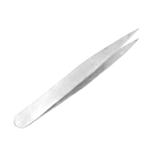Pince à épiler droite de précision pour extensions de cils, en acier inoxydable, outil d'isolation des cils, vente en gros - Product Image 1