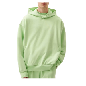 Fabricant OEM – Vente en gros de sweats à capuche pour hommes, coupe oversize, couleur unie, logo personnalisé, 100 % coton, écologiques, anti-boulochage, respirants - Product Image 3