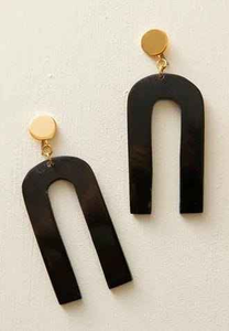 Boucles d'oreilles écologiques de haute qualité en corne de buffle, forme naturelle, fabrication artisanale moderne, bijoux de mode pour femmes, en provenance d'Inde - Product Image 2