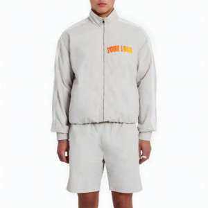 OEM/ODM Custom Made 100% Cotton Eco-Friendly Breathable Men's High Quality Quarter-Zip Color Panel Set <b>Printed</b> Solid OEM - Product Image 1