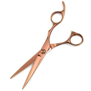 Ciseaux de barbier pour droitiers, rose gold, haute qualité, acier inoxydable 4Cr13, pointe droite et aiguisée, manche ergonomique, coupe de cheveux - Product Image 1