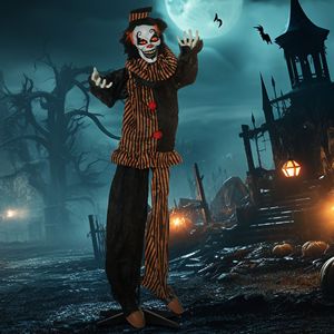 Clown da Circo Animatronico a Grandezza Naturale Parlante con Suono e Movimento per Halloween - Product Image 2
