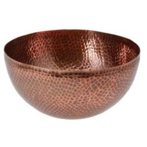 Cuenco de cobre pulido a mano tradicional para servir con autenticidad y estilo decorativo en la mesa. - Product Image 4