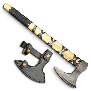 Hache à barbe de haute qualité, best-seller pour le camping et la chasse, outil de coupe de bois à dos plat avec garantie de 3 ans - Product Image 1