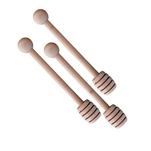 Wooden Long Handle Reusable Rustic Style <b>For</b> Drizzling Honey Syrup <b>Jam</b> Food Desserts Bottle Use Eco Friendly - Product Image 1