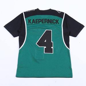 Camiseta de malla estilo retro de los 90 con cuello en V, jersey de fútbol americano con logo bordado personalizado para hombre - Product Image 5