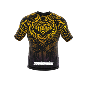 Rashguard de compression MMA unisexe, design personnalisable, extensible, séchage rapide, léger, 160g, polyester respirant, ajusté, BJJ - Product Image 6