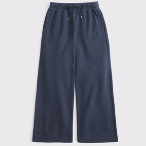 Women's Elastic Waist Baggy Wide Leg Pants Casual Loose Fit Drawstring Joggers Streetwear Sweatpants with Pockets - Product Image 4