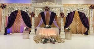 Mandap de Boda Temático Royal Bollywood, Gran Mandap de Boda Temático Maharaja Bollywood, Conjunto de Mandap Dorado Jodha Akbar para Boda - Product Image 5