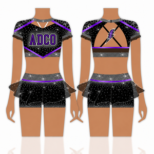Ensemble d'uniformes de cheerleading personnalisés pour les filles, sports d'équipe, danse de cheerleading, tenue de compétition - Product Image 1