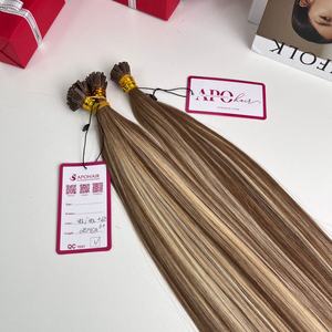 Extension de cheveux Remy à double balayage de 20 pouces haute qualité 4Q/4Q + 60 extensions de cheveux humains à pointe plate en kératine brute vietnamienne - Product Image 2