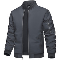 Blouson Bomber Premium Homme Enduit Col Montant Taille Personnalisée OEM Haute Qualité Imperméable Coupe-Vent Expédition Mondiale