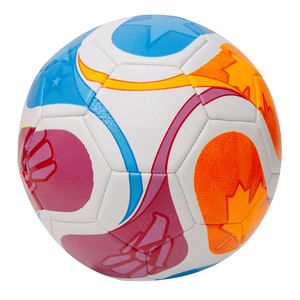 White Football with Solid Color Logo Style High Air Retention Eco-Friendly for Indoor Outdoor Use - Product Image 4