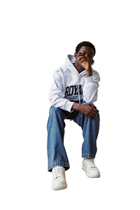 กางเกงยีนส์ผ้าฝ้ายยืดได้สำหรับผู้ชายกางเกงคาร์โก้ทรงหลวมสีฟ้ามี100% สำหรับใส่ได้ทุกวัน - Product Image 3