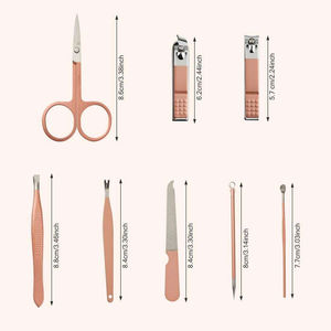 Ensemble professionnel classique de manucure et pédicure en acier inoxydable 5 en 1, kit complet de soins des ongles, étui de rangement - Product Image 2